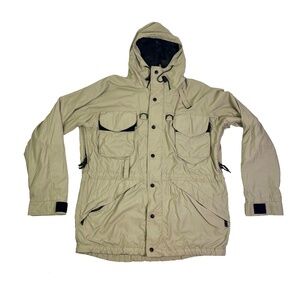 Vintage Polo Sport Ralph Lauren Sportsman Tan Adventure Hunting Fishing Jacket